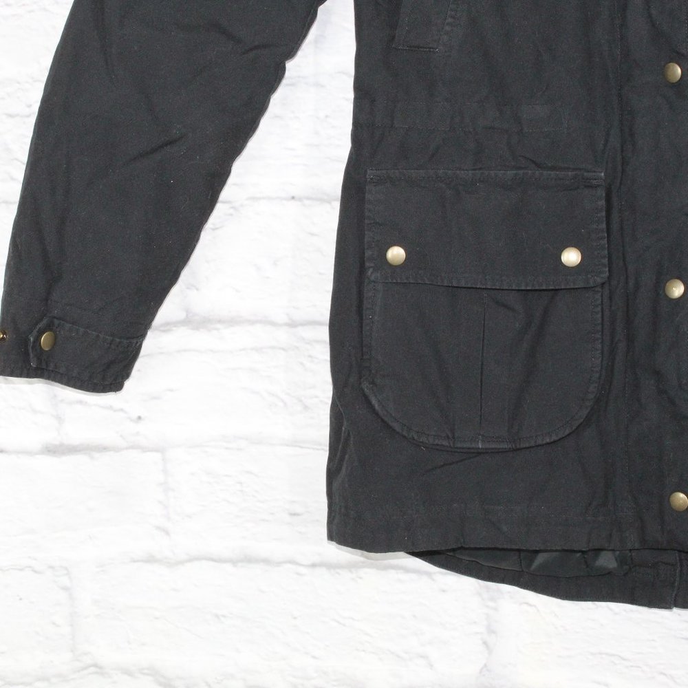 LL BEAN East End Parka Jacket Coat Hooded Black Size Small - Picture 3 of 9